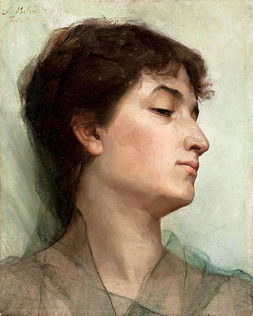 Studium portretowe młodej kobiety , 1884 r.