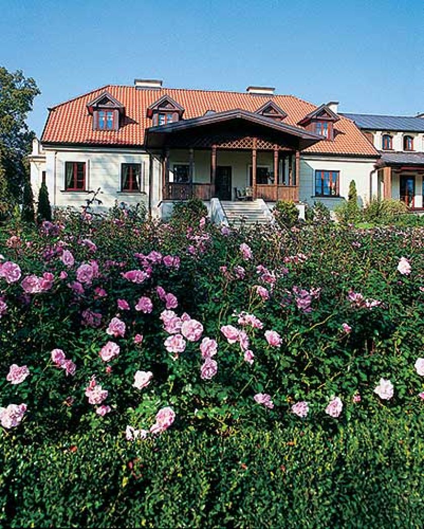 Ogród na tyłach dworu - bardziej rekreacyjny niż reprezentacyjny.