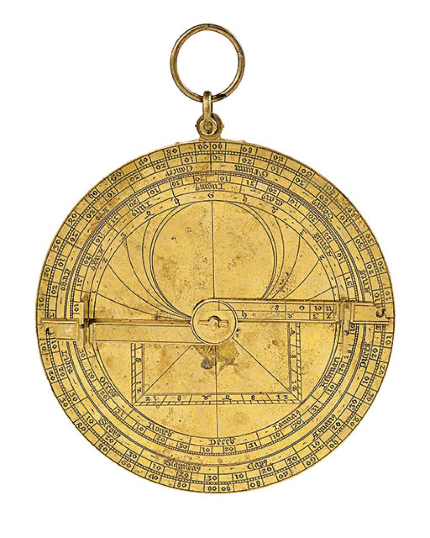 Astrolabium, XIV w. Z kompasem w podróży