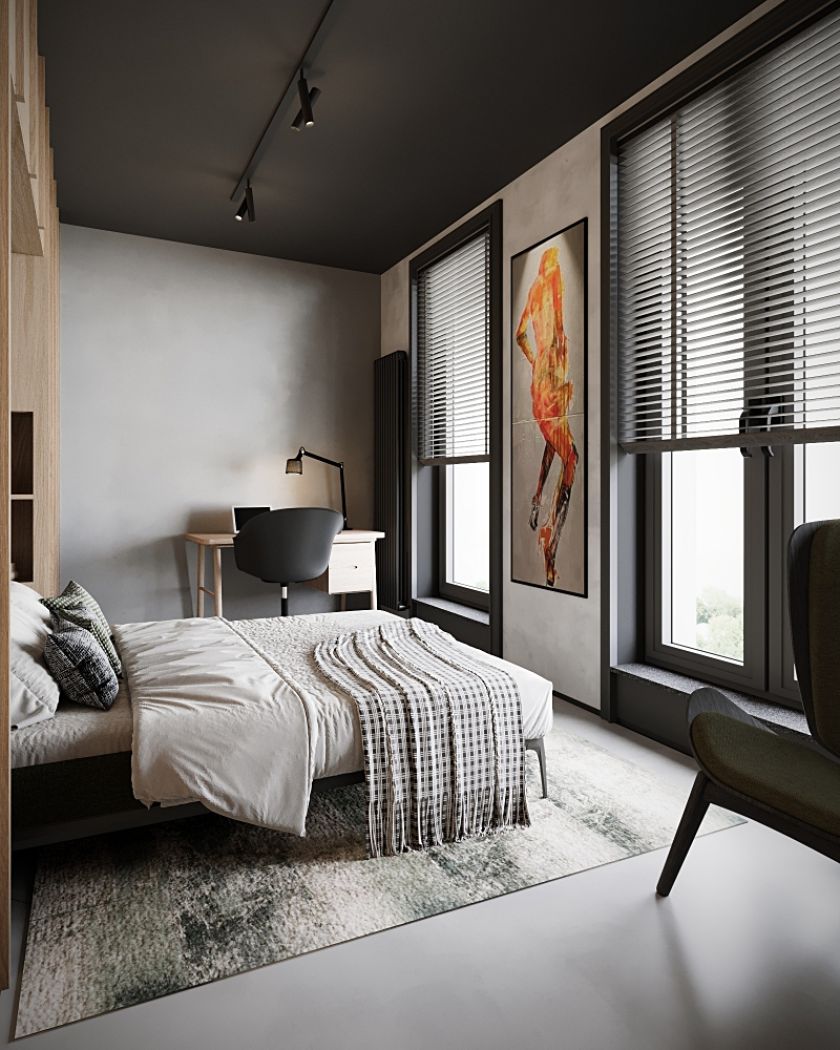 sypialnia styl eklektyczny