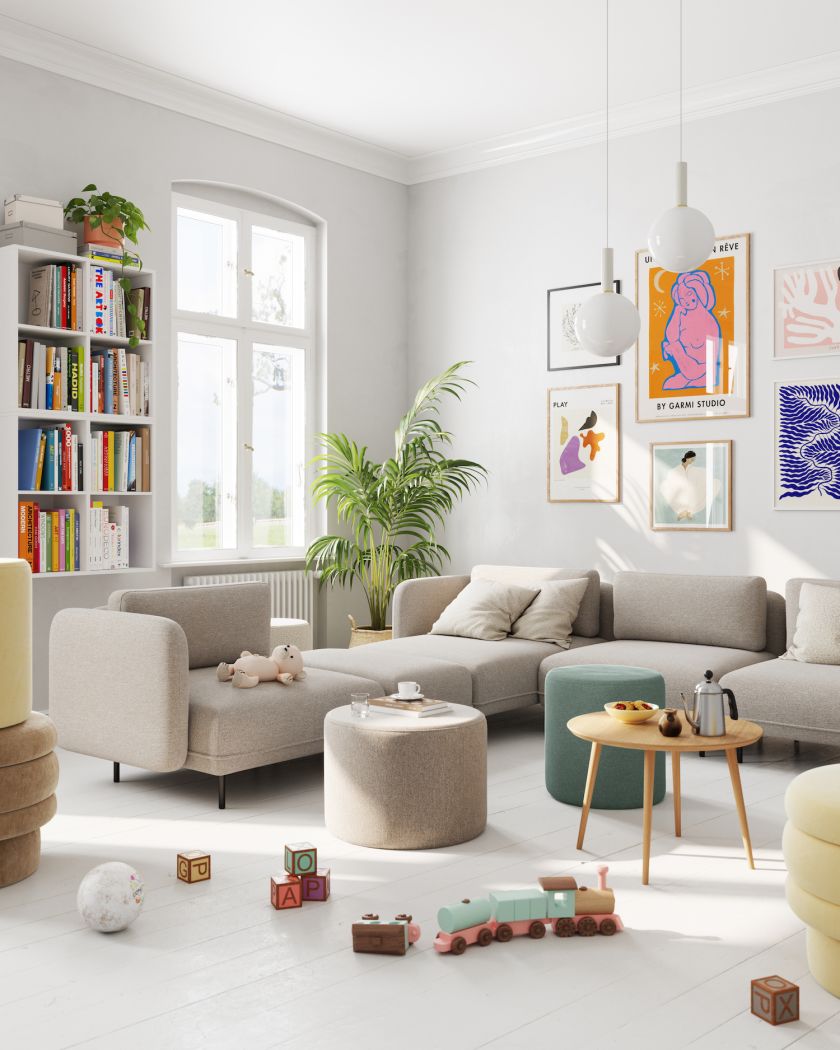 Kolorystyczne akcenty na ścianie