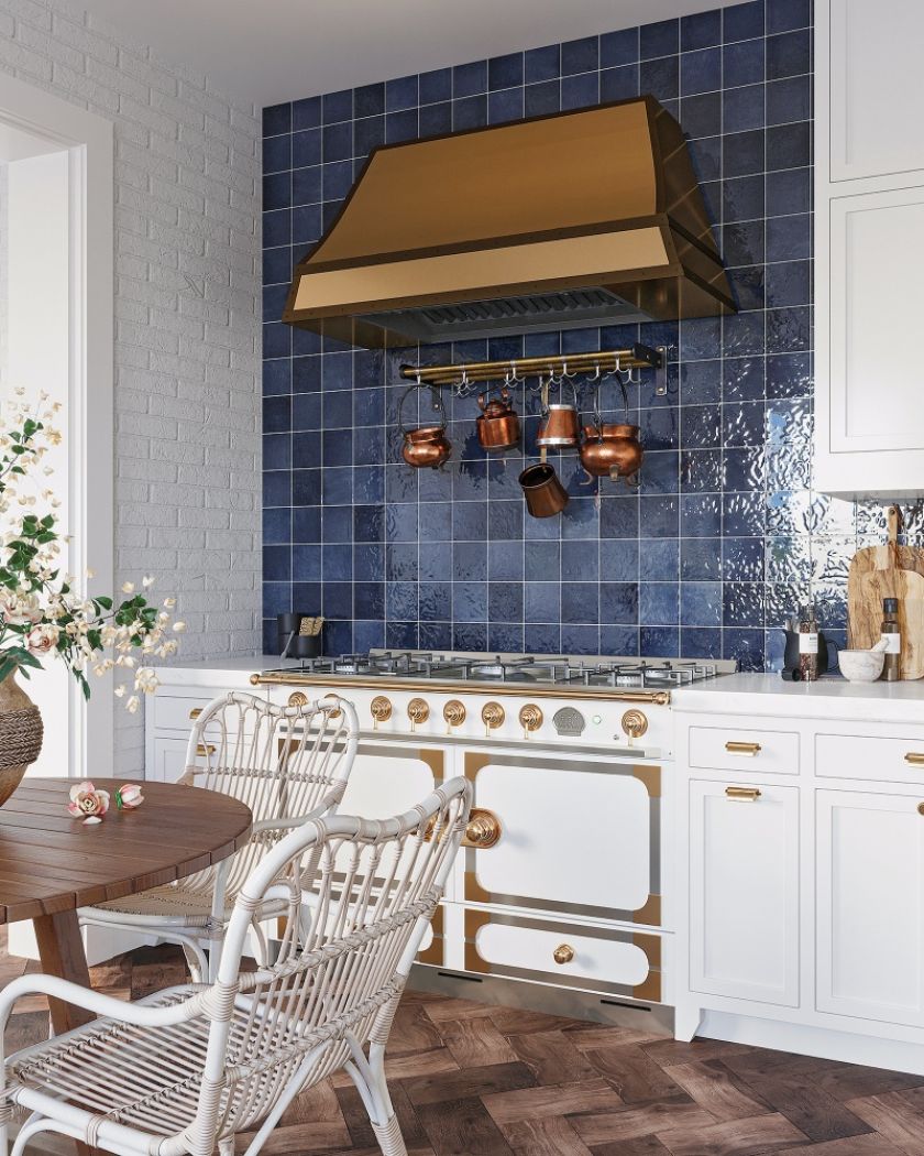 kolorowe płytki nad blatem w kuchni