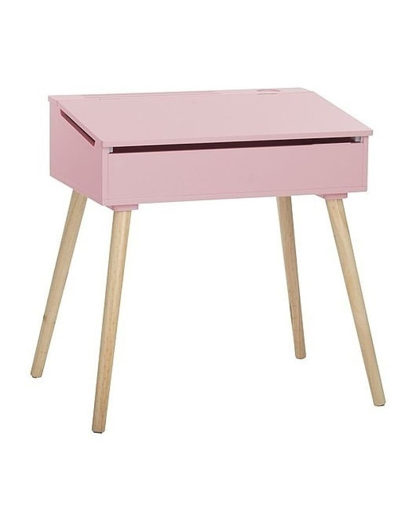 różowe biurko do pokoju dziecka