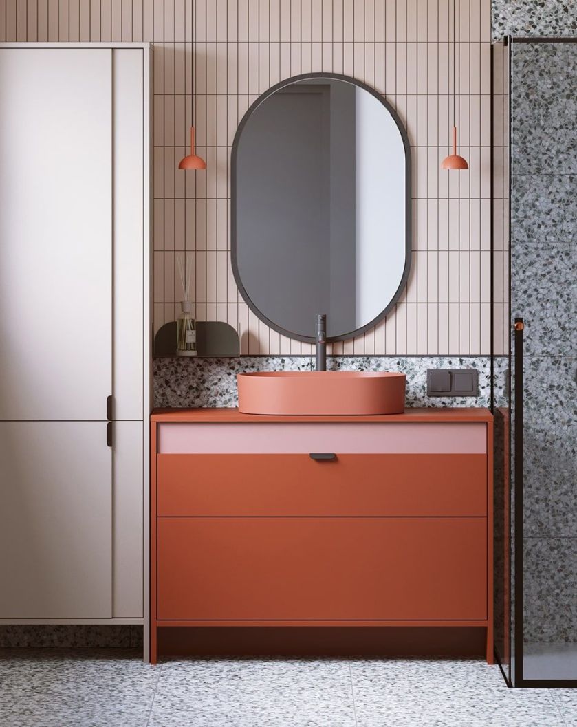 blat pod umywalkę z płyty meblowej