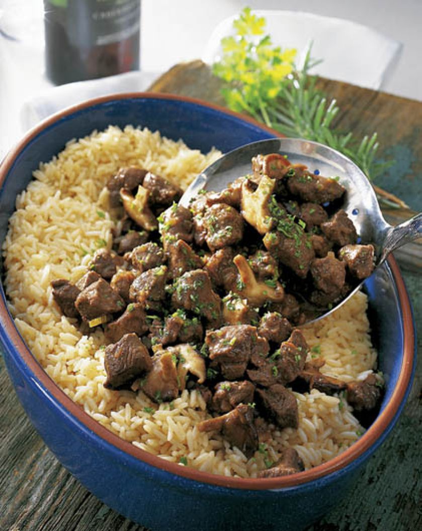 Wołowina w pomiorach i boczniakach. Leśne przysmaki