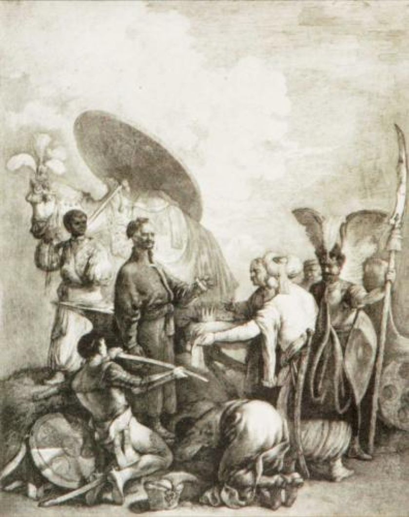 Jan Piotr Norblin Powołanie Przemysła na króla Czech , 1777 r., cw 3500 zł, niesprzedane, REMPEX