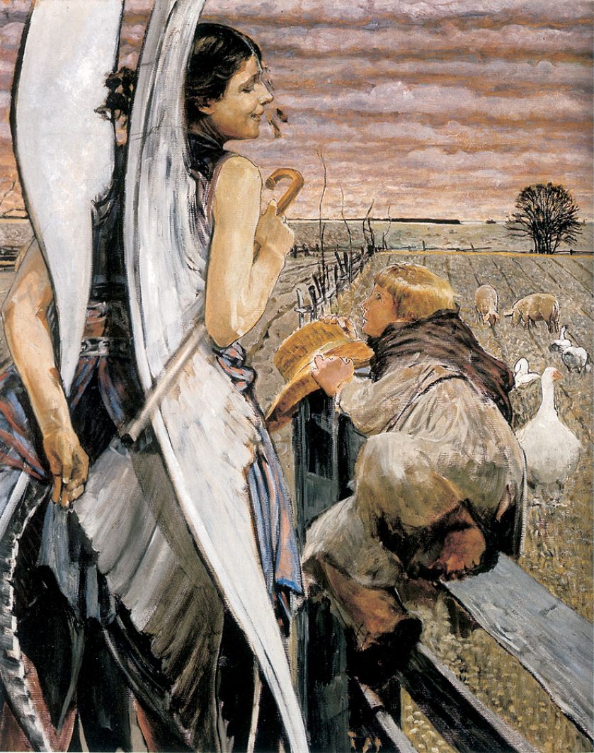 Jacek Malczewski Anioł i pastuszek , 1902 r., Muzeum Narodowe w Poznaniu
