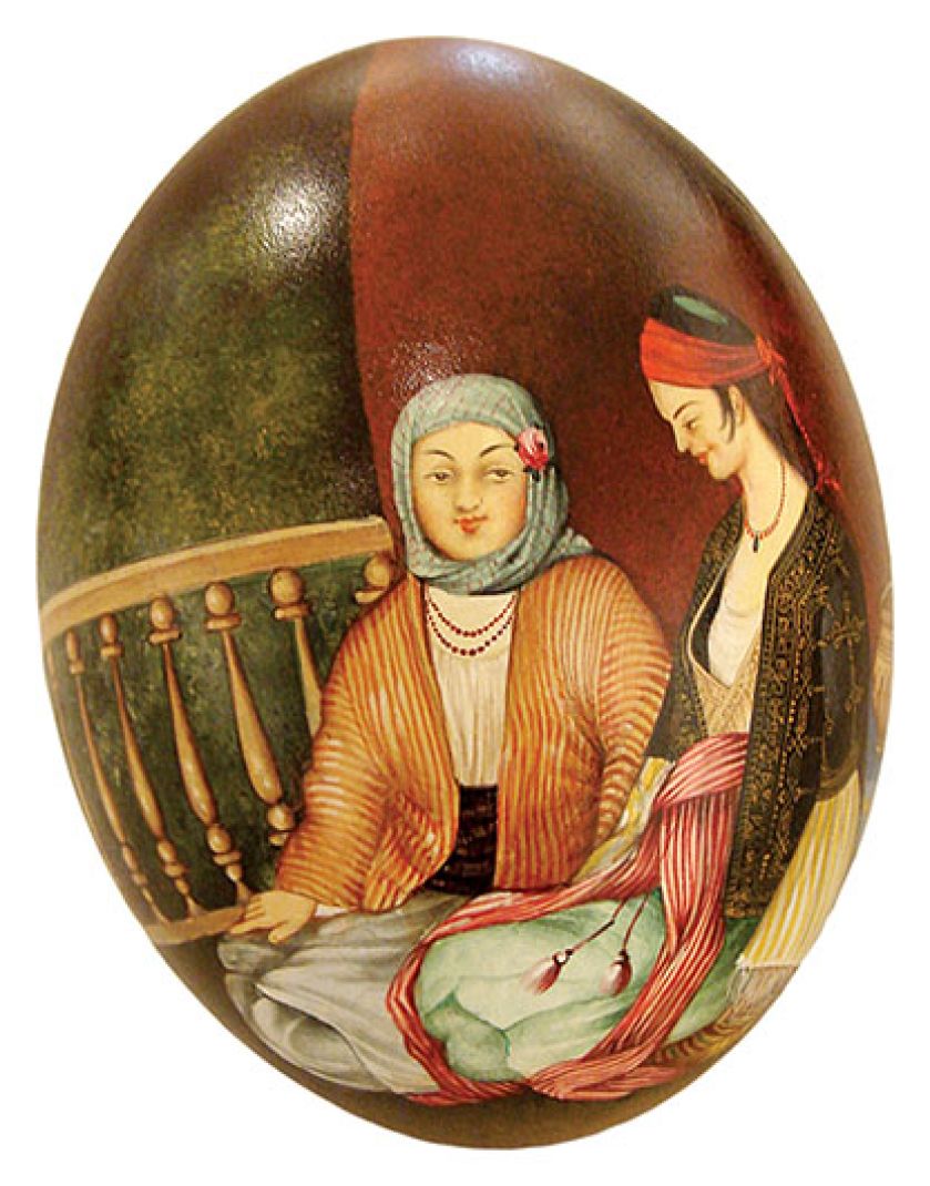 Jajko pomalowane przez Haydara Hatemi, wystawa w Castellani Art Museum of Niagara University.