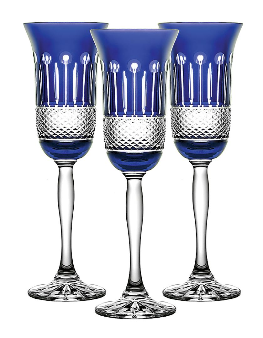 Kieliszki do szampana ręcznie malowane, Huta Julia