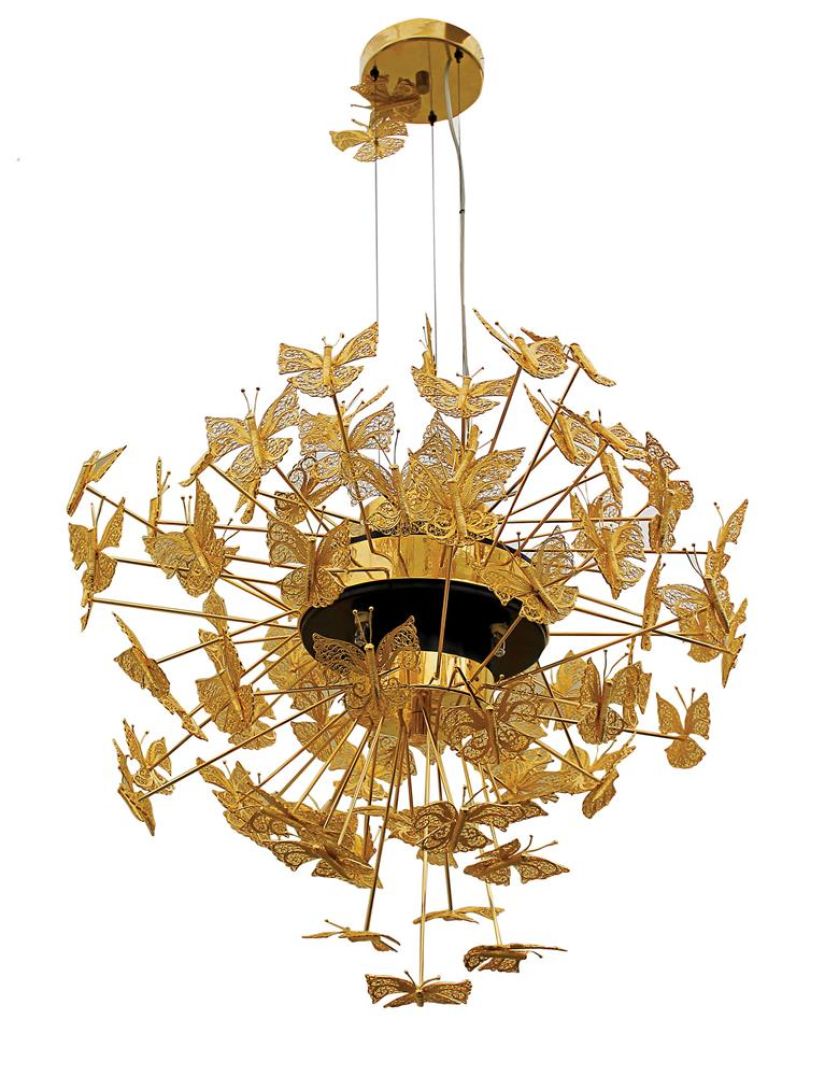 Żyrandol z mosiądzu