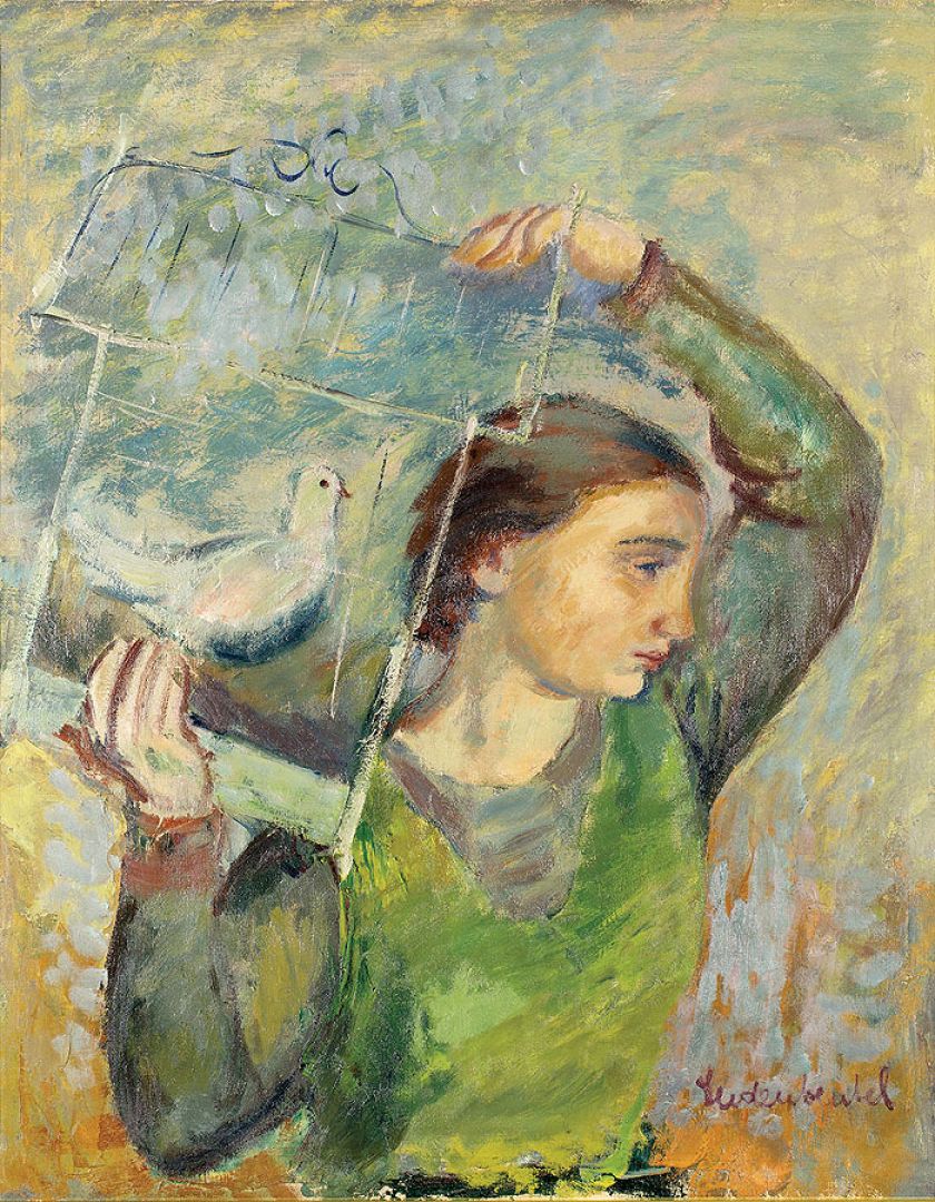 Efraim i Menasze Seidenbeutlowie Dziewczyna z gołebiem