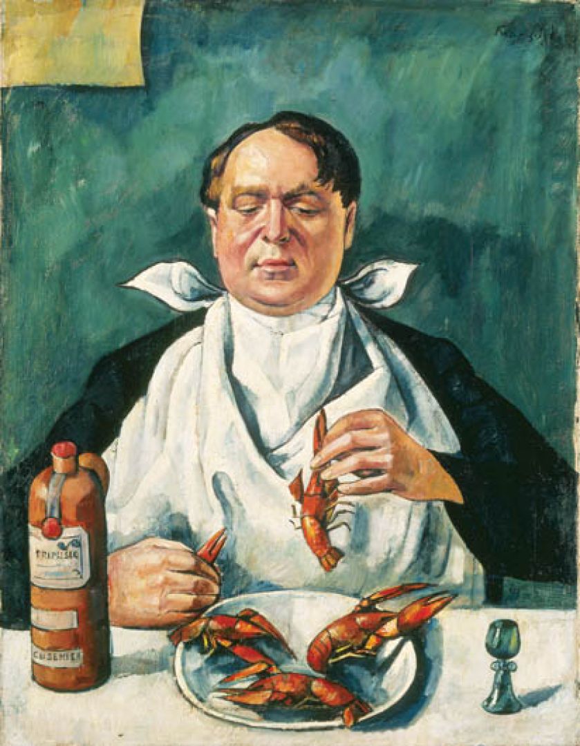 Karol Szuster jedzący raki , 1919 r., Roman Kramsztyk, MUZEUM NARODOWE W WARSZAWIE