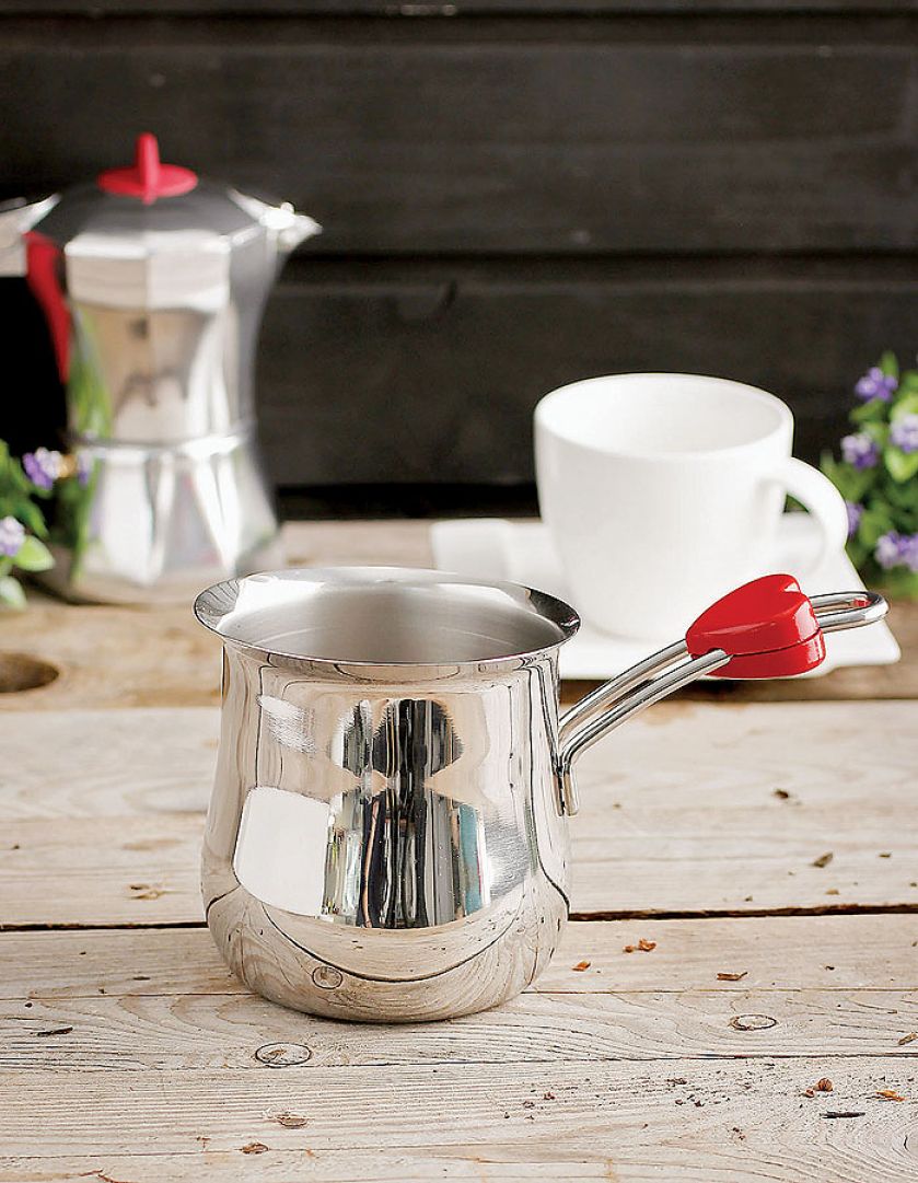 Stalowy tygielek do kawy po turecku Love firmy Frabosk, 59,60 zł, Garneczki