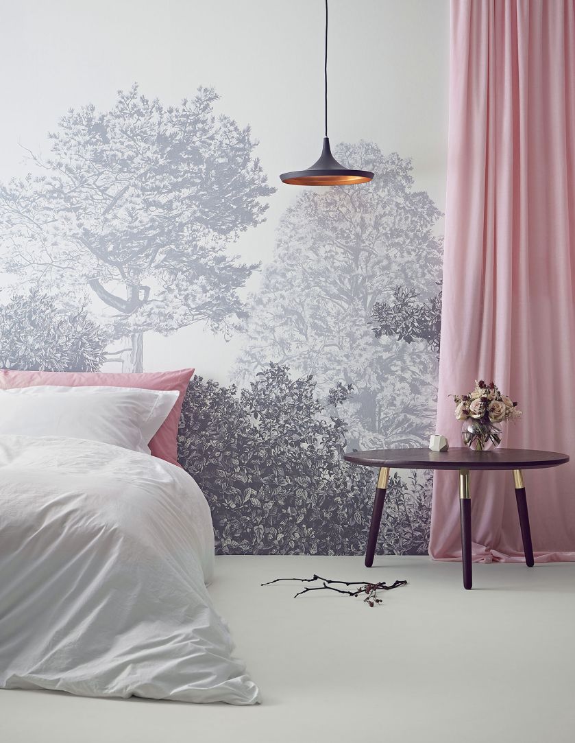Romantyczna tapeta od Sian Zeng. Modnie: kolorowe tapety we wzory