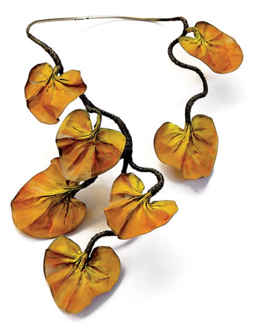 Naszyjnik - Paweł Kaczyński. Biżuteria jak jesienne liście