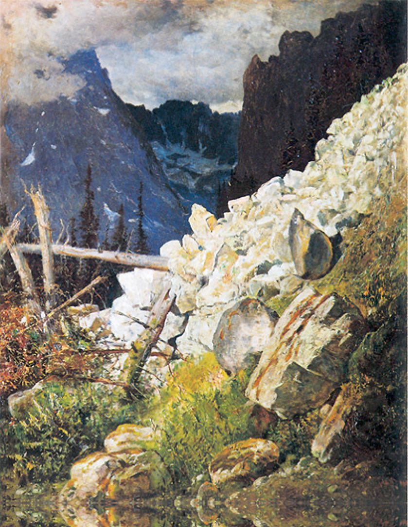 Zwał skalisty w dolinie Białej Wody w Tatrach , 1892 r., Warszawa, Muzeum Narodowe
