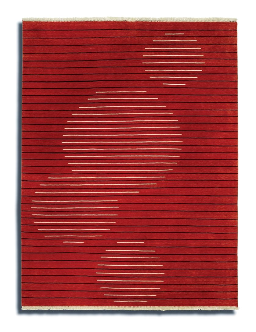 czerwony dywan geometryczny