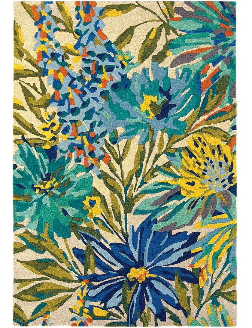 nowoczesny dywan w kwiaty