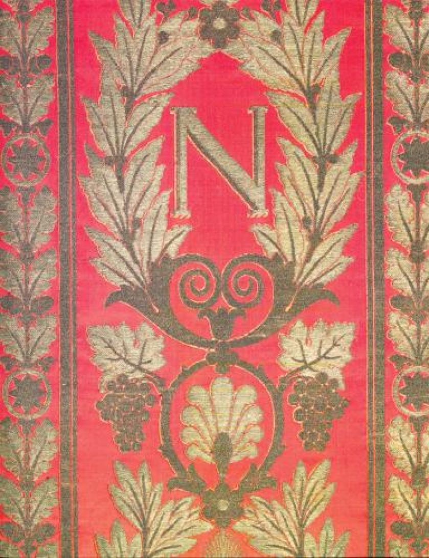 Bordiura do paradnej sypialni Napoleona, Lyon, manufaktura Pernon, 1804-1805. Musee des Tissus