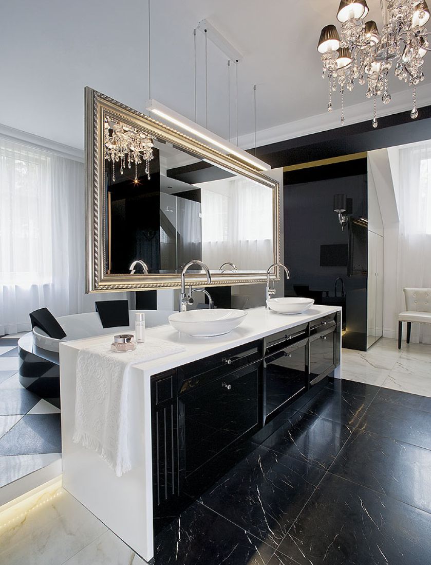 łazienka w stylu glamour