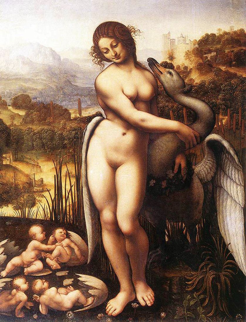 Leda z łabędziem , Leonardo da Vinci, 1505-1510 r.