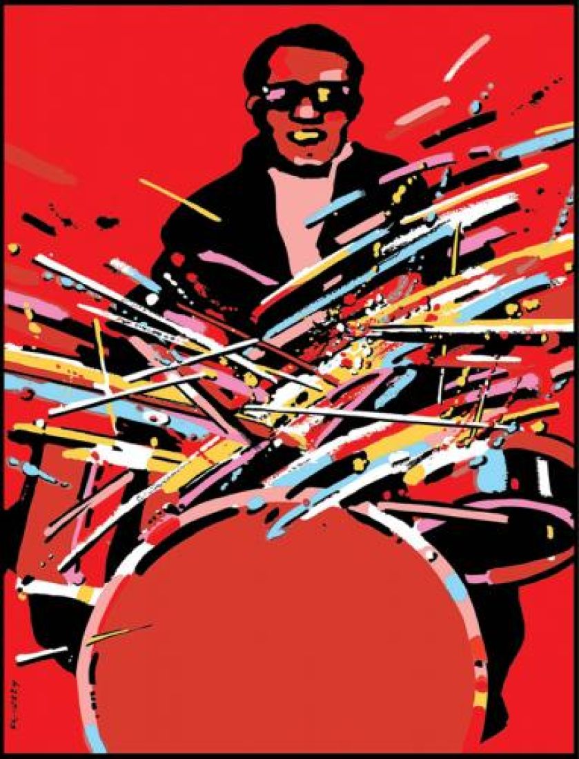 Waldemar Świerzy Z cyklu Wielcy ludzie jazzu , lata 80. XX w., WWW.JAZZARTCOLLECTION.COM