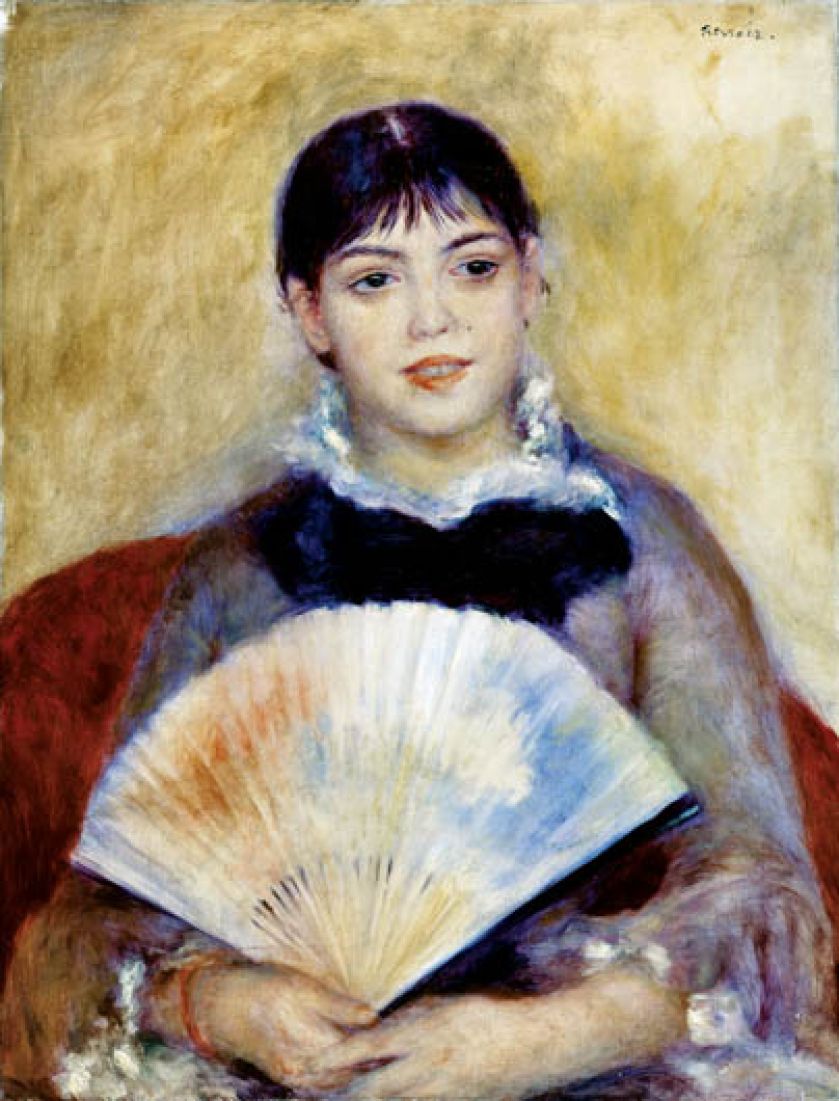 Dziewczyna z wachlarzem - obraz Renoira, 1881 r., fot. FREE
