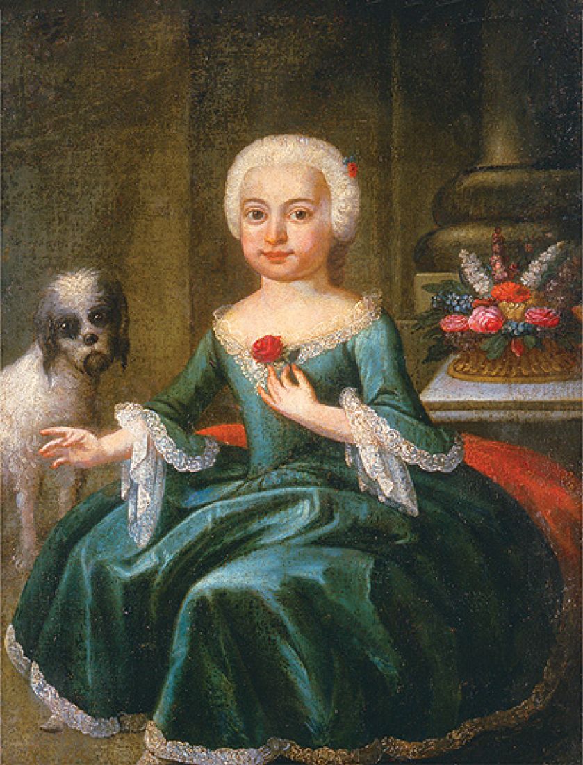Portret dziewczynki z rodziny Schaffgotsch , malarz śląski, ok. 1760 r
