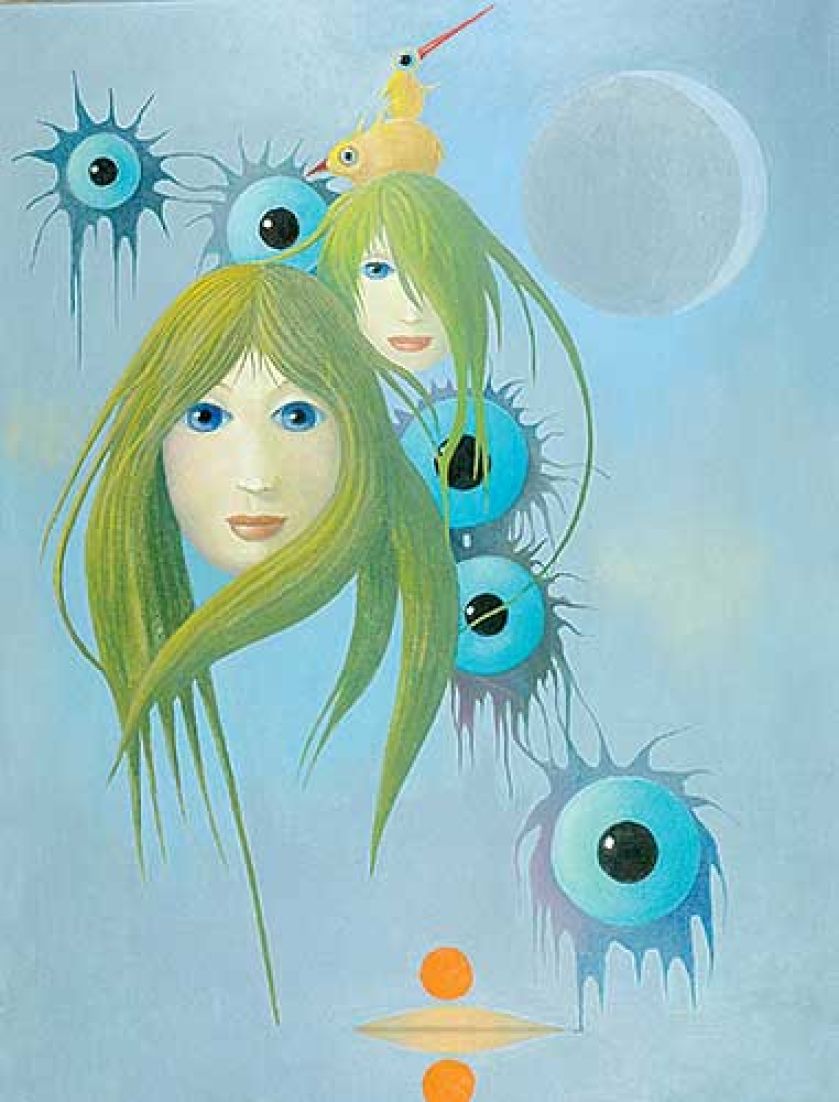 Kazimierz Mikulski Za chwilę pełne zaćmienie Księżyca , 1988 r., cw 120 000 zł, niesprzedany, Rempex.