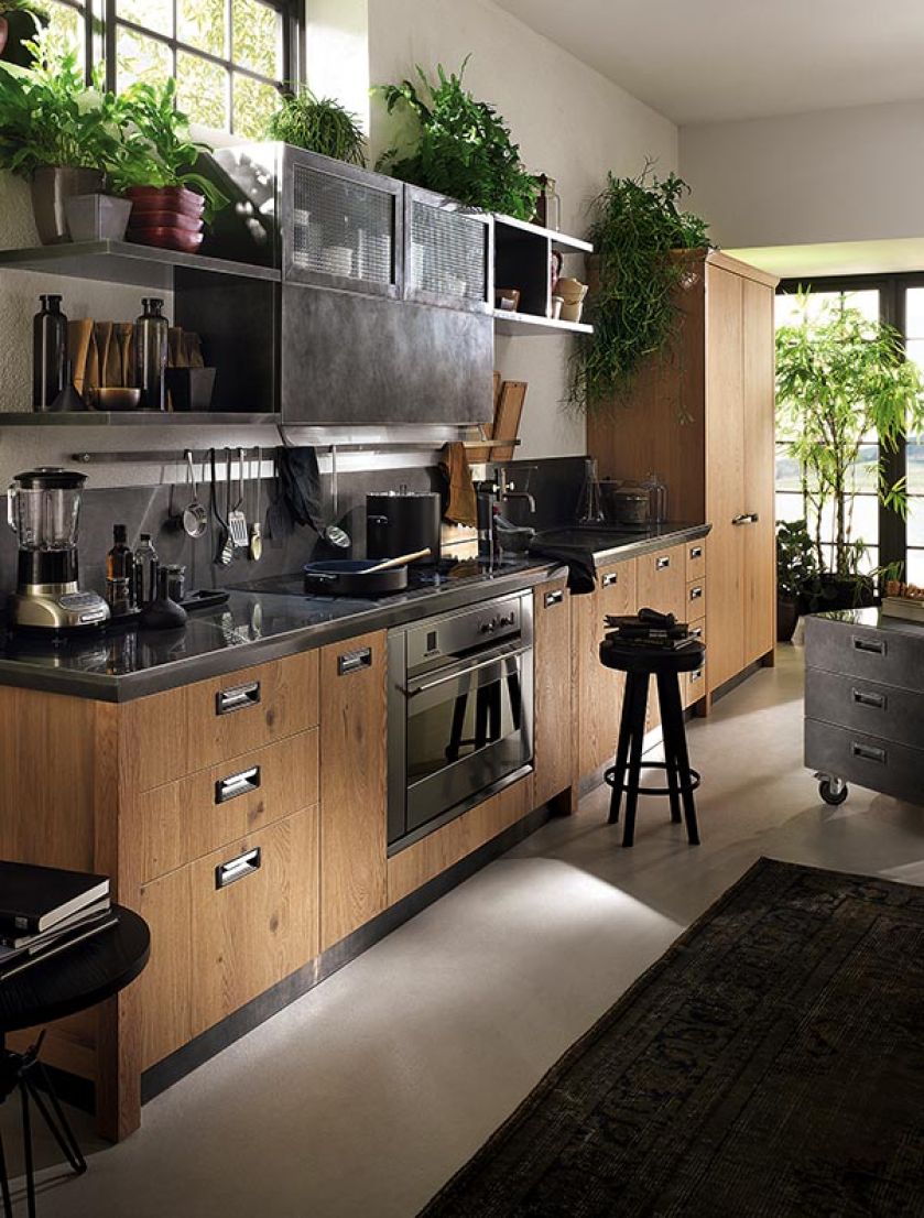 SCAVOLINI, zabudowa z linii Diesel – zieleń wdziera się w każdy kuchenny zakamarek