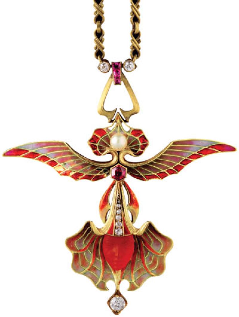 Naszyjnik z rubinami, diamentami i perłami, Bruksela, 1902 r., Leopold Museum, Wiedeń
