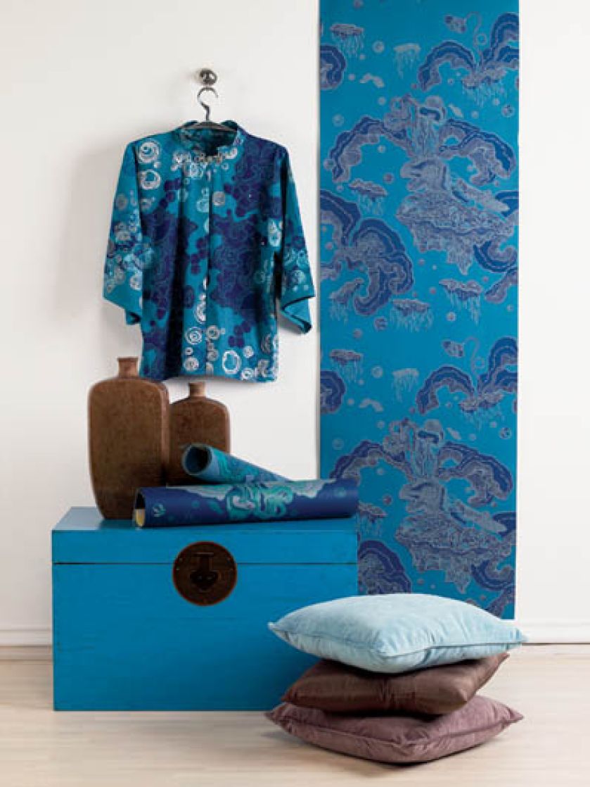 Tapety i tkaniny z pięknymi, zaskakującymi wzorami.