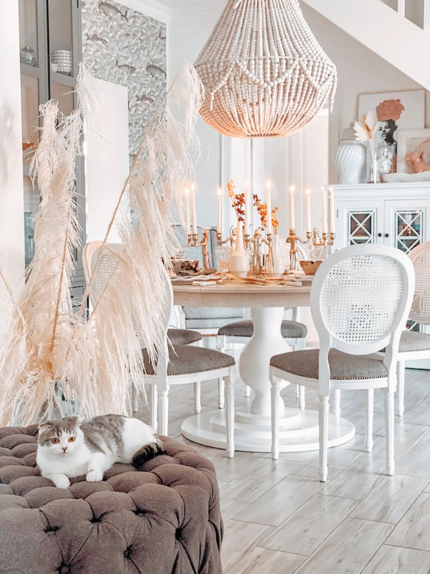 jadalnia w stylu country glamour