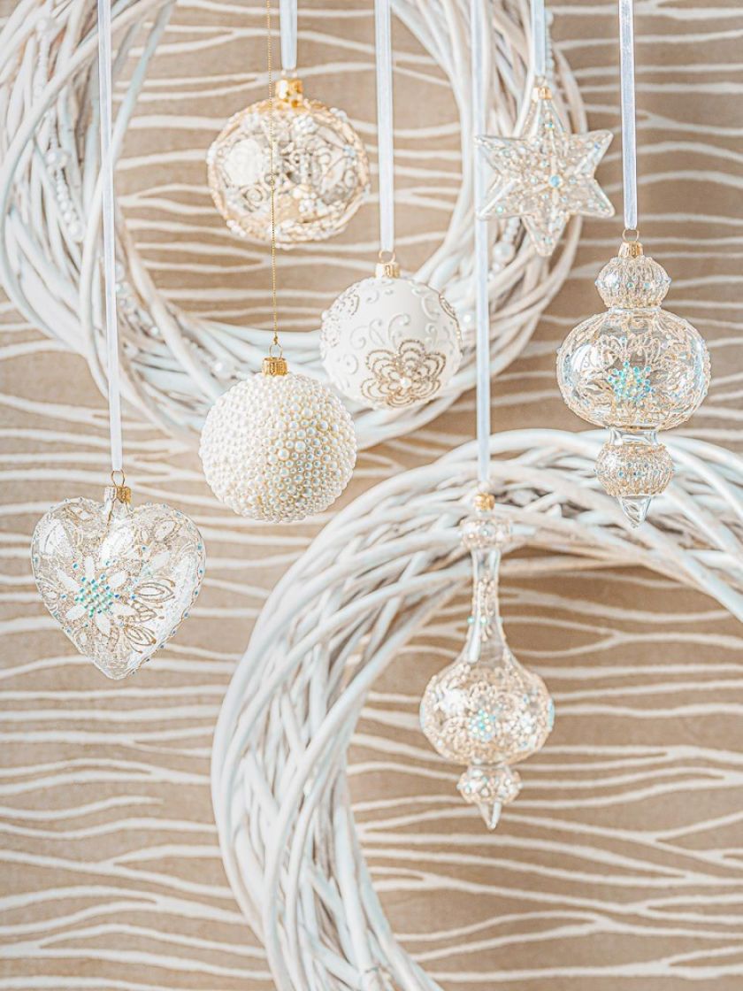 RĘCZNIE DEKOROWANE BOMBKI Z KOLEKCJI Allure Chic, DAGMARA, DAGMARA.PL