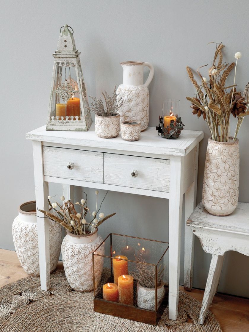 dekoracje ze świecami do domu