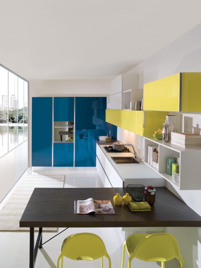 Miejska kuchnia z niewielkim stalowym zlewozmywakiem, ARAN CUCINE