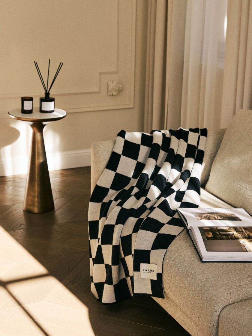 jak stosować wzór w kratkę we wnętrzach