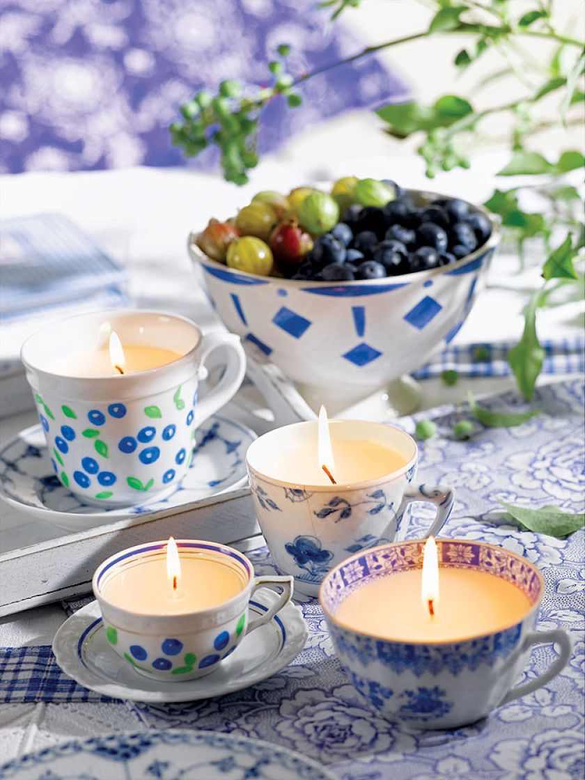 Nastrojowe świeczniki. Drugie życie filiżanki