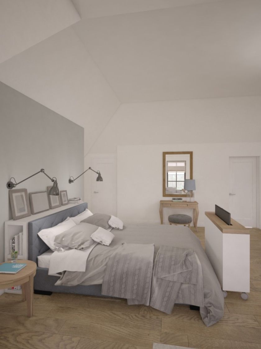 Sypialnia w szarościach nie musi być nudna.