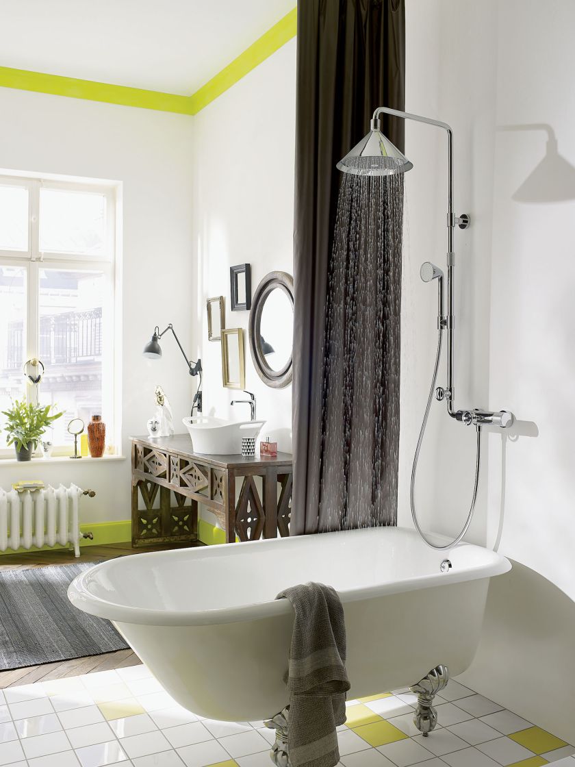 AXOR FRONT SHOWERPLPE, nie tylko do łazienki w angielskim stylu, cena kompletu prysznicowego 7650 zł