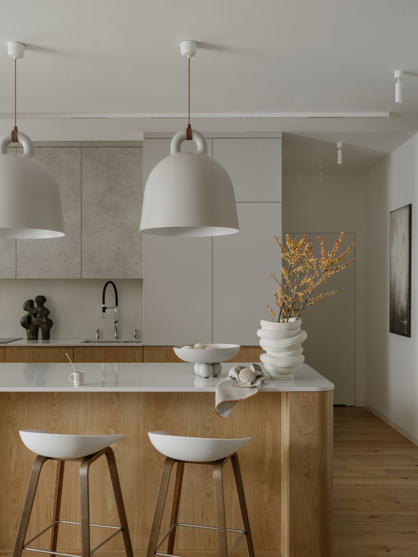 przytulna kuchnia w naturalnych kolorach