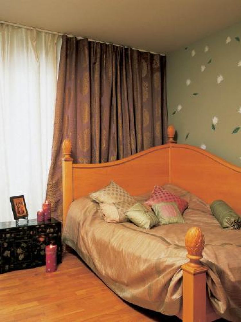 Sypialnia w wiosennych kolorach. W kolorach feng shui