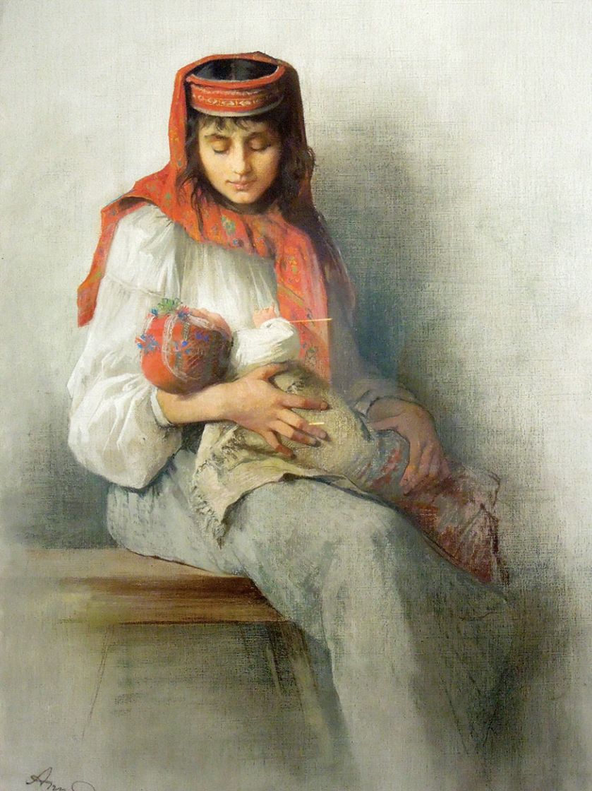 Wieśniaczka z dzieckiem , 1891 r. Anna Bilińska-Bohdanowicz