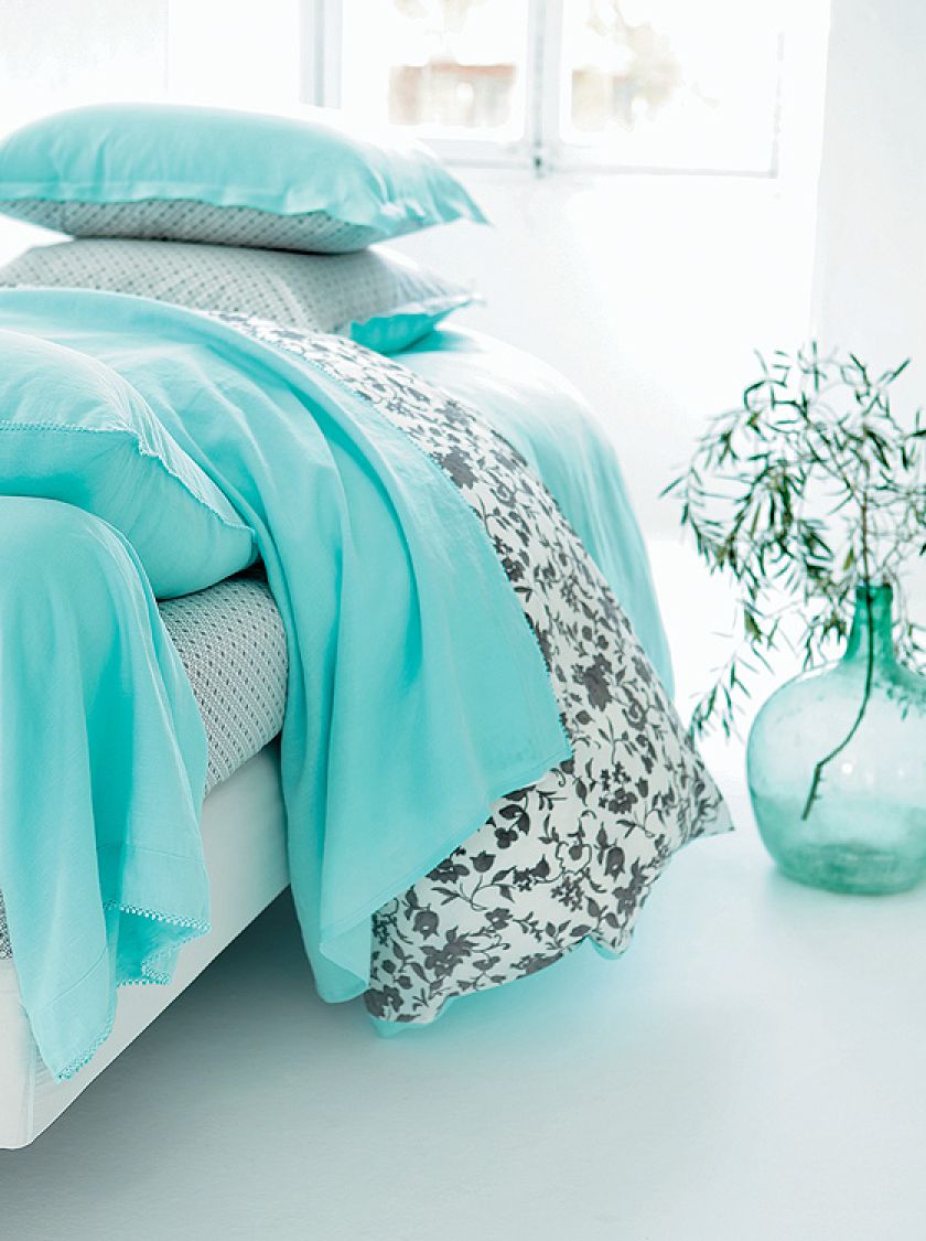 Turkusowa pościel Arpège 2 od CARRÉ BLANC Poznań