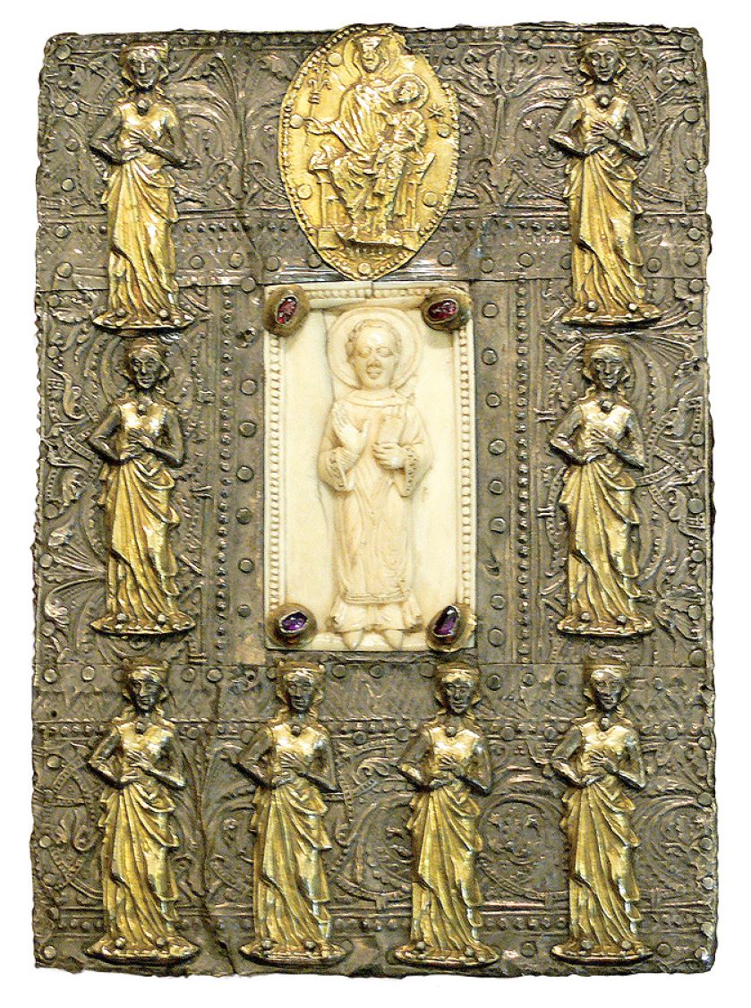 Okładka Hymnów św. Stefana zdobiona kością słoniową i złotem, XII-XIII w., Niemcy