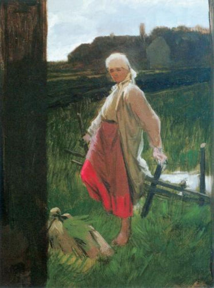 Roman Kochanowski, Wiejska modelka ok. 1905 r., własność prywatna.