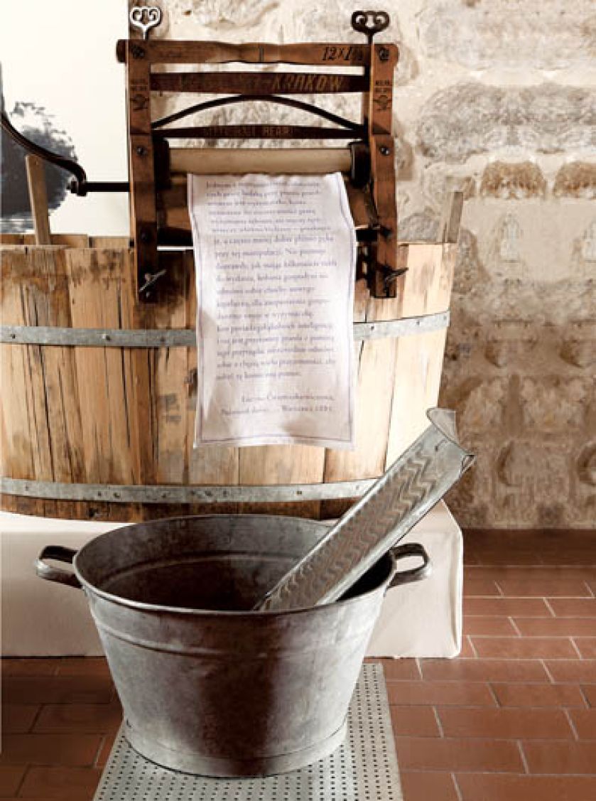 Wyżymaczka amerykańska i cebrzyk blaszany z tarą, koniec XIX w., Muzeum Historyczne Miasta Krakowa, fot.