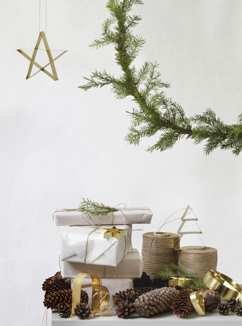 dekoracje na boże narodzenie styl skandynawski