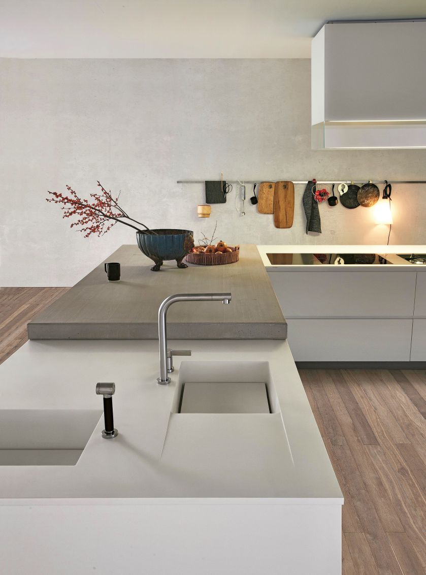 Matrix, blat zrobiono z tego samego materiału, co zlew - Corianu, VARENNA POLIFORM, sf96.pl