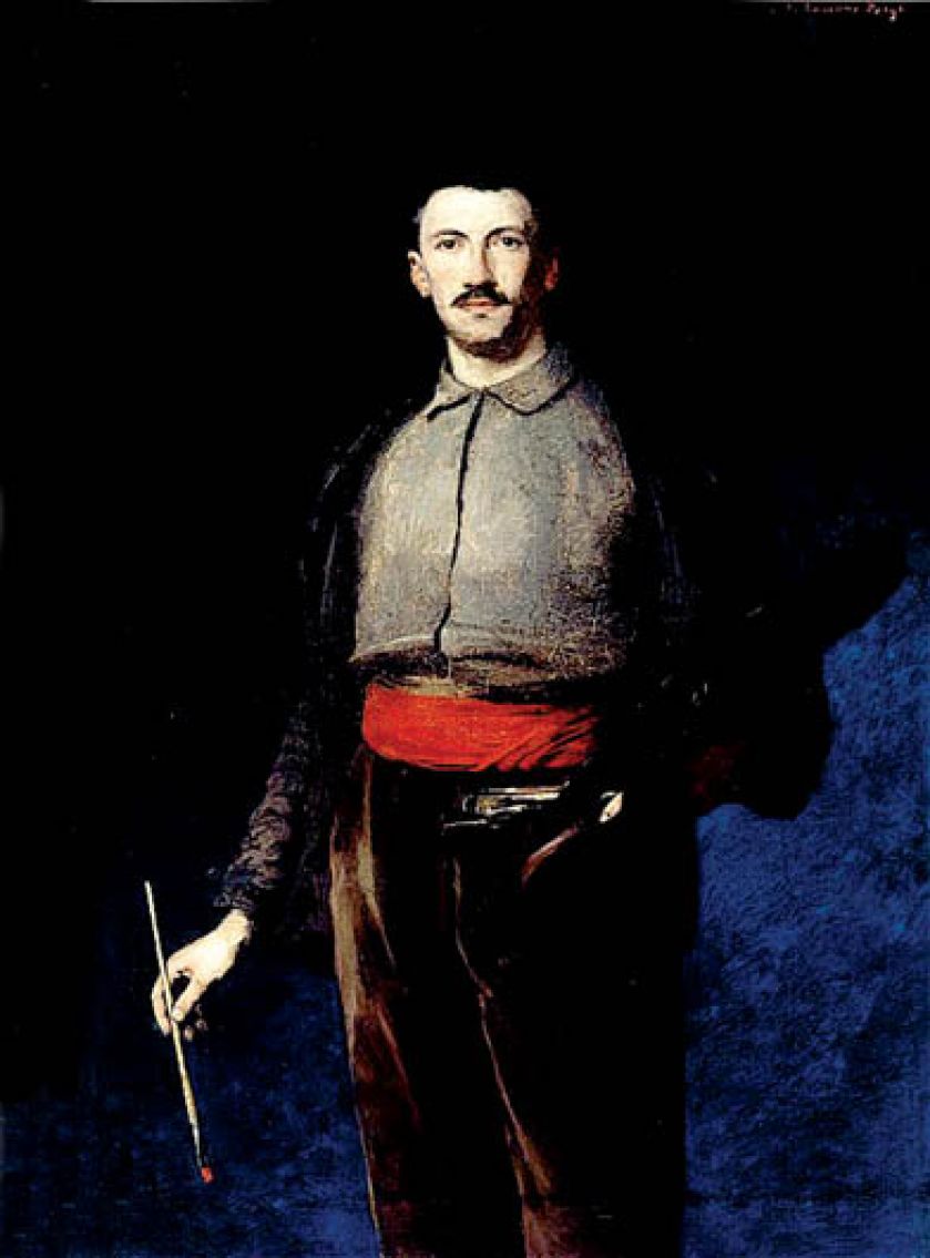 Ludwik de Laveaux, Autoprtret z paletą , 1892 r., MUZEUM NARODOWE W WARSZAWIE